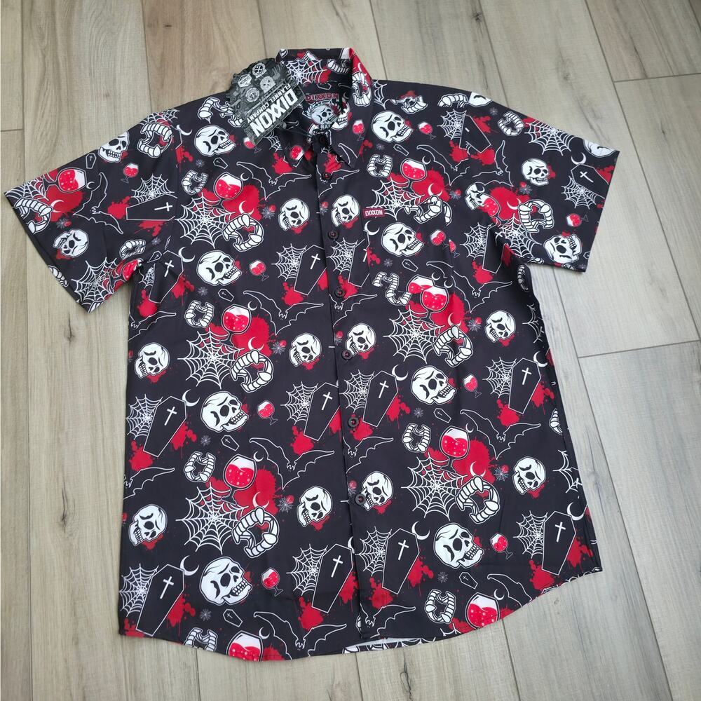Dixxon Flannel The Hallow Black Friday 13th Bamboo Short Sleeve Shirt Men Sz M - Picture 4 of 11